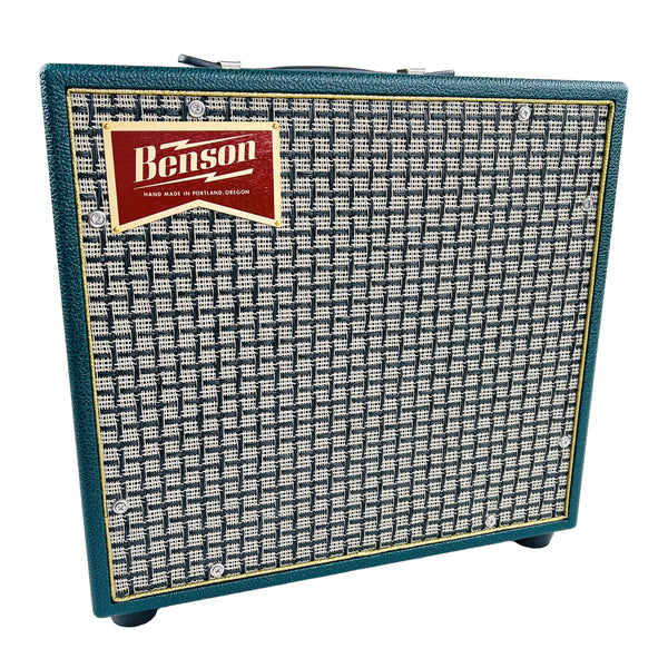 2026 Benson Vinny Reverb 1x10" Combo Amplifier Specs - Green Tolex & Check Grill