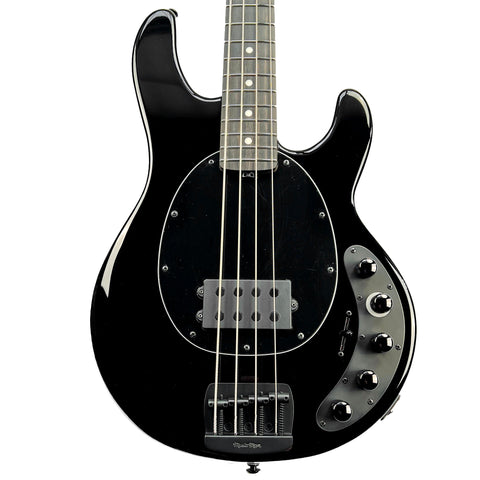 2025 Ernie Ball Music Man DarkRay 4-String Bass Specs - Obsidian Black