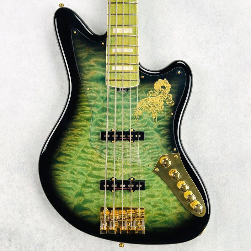 ESP TRICKSY D'espairsRay Signature ZERO Model Bass 2009 Black & Green Sunburst Specifications