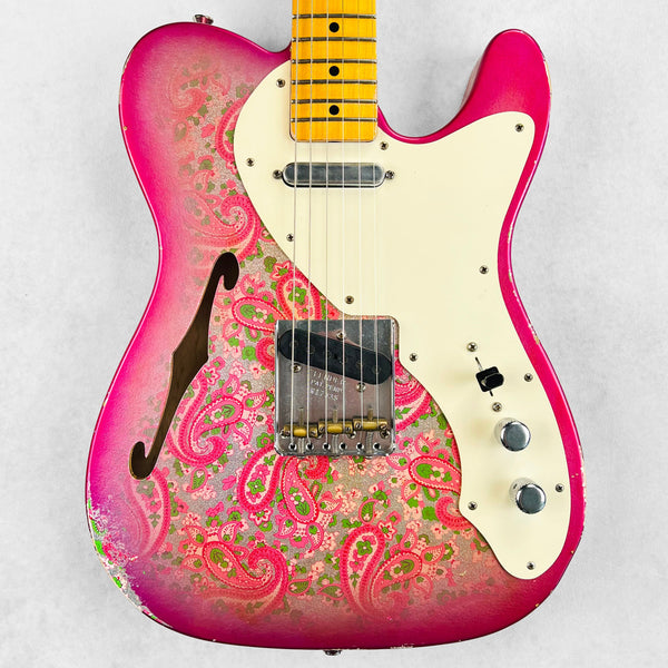 2017 Fender Custom Shop 50's Telecaster Thinline Relic Specs - Pink Paisley