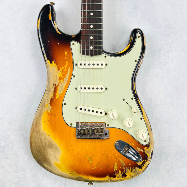 2021 Fender Custom Shop Ltd '60 Dual Mag II Stratocaster Super Heavy Relic Specs - Faded 3-Tone Sunburst