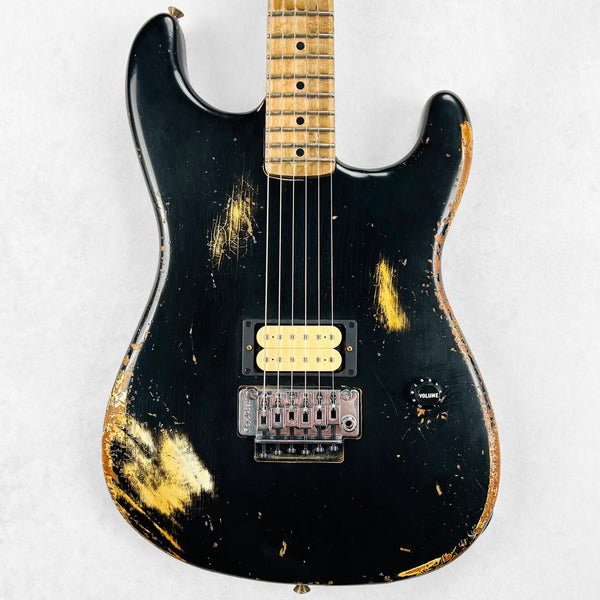 2023 Fender Custom Shop ZF Stratocaster 1H Floyd Rose Heavy Relic Specs - Black over Yellow
