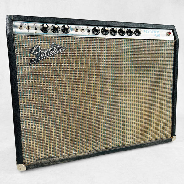 1971 Fender Pro Reverb Silver Panel 2x12" Combo Amplifier Specs - Black