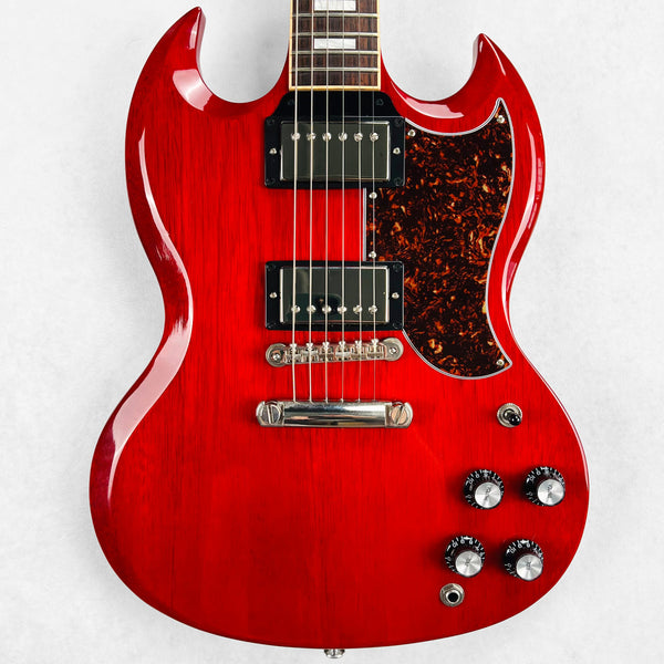 2018 Gibson SG Standard Tortoise Guard Chicago Music Exchange Exclusive Specs - Heritage Cherry