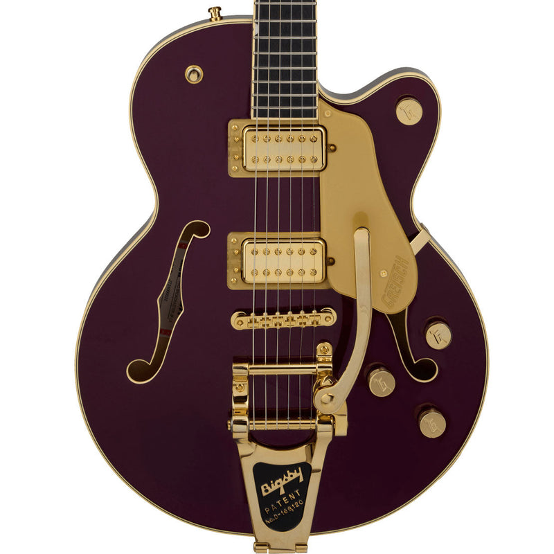 Gretsch Broadkaster Jr. LX Center Block with String-Thru Bigsby and Gold Hardware - Blackberry - 1