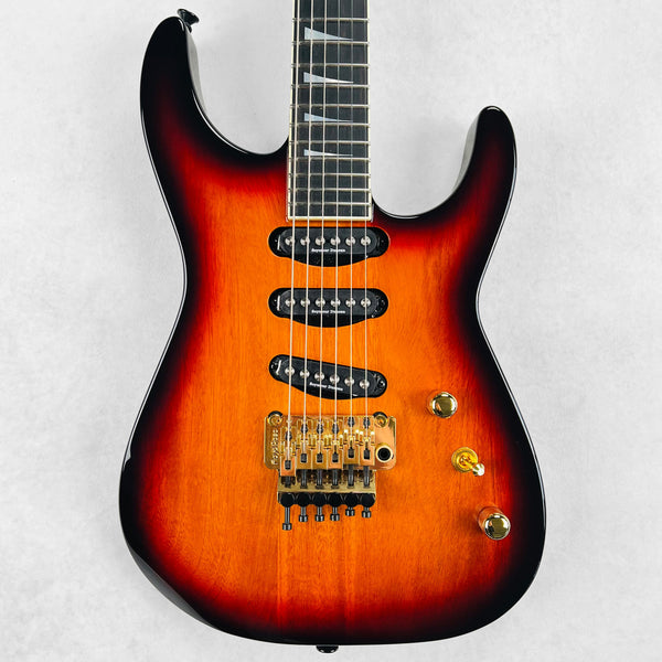 2024 Jackson Custom Shop SL2H-V Soloist SSS Mahogany Specs - 3-Tone Sunburst