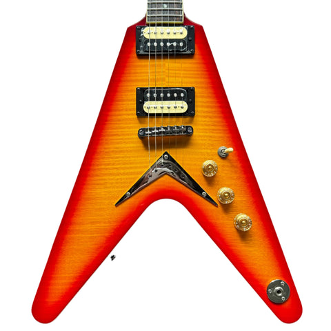 2025 Dean V 79 Flame Maple Specs - Trans Cherry Sunburst