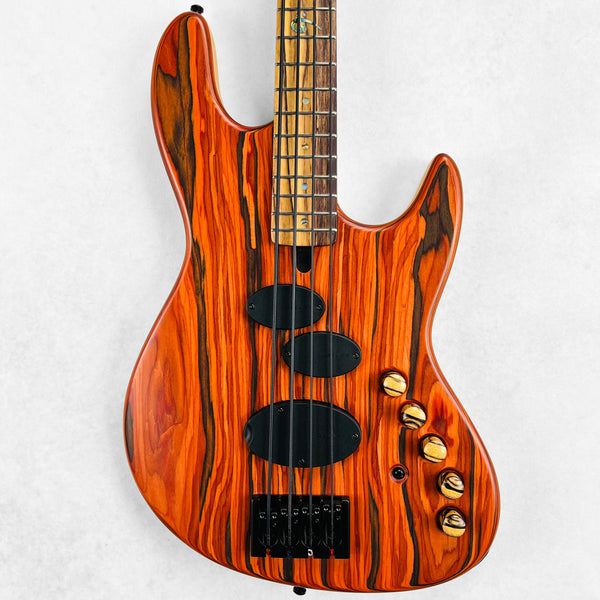 2024 Maruszczyk Elwood L 4A Cocobolo Top 4-String Bass Specs - Natural
