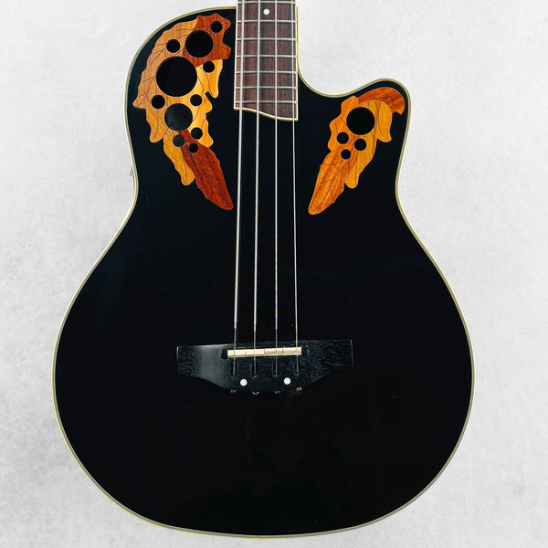 1998 Ovation Celebrity CS274 Acoustic-Electric 4-String Bass Specs - Black
