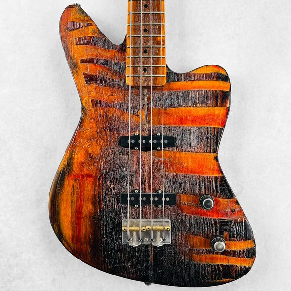 2025 Rick Kelly Bowery Pine Offset 4-String Bass Specs - Natural