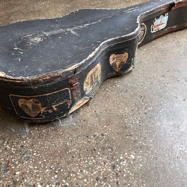 1934 Gibson Jumbo Sunburst Vintage Acoustic Guitar Case With Stickers