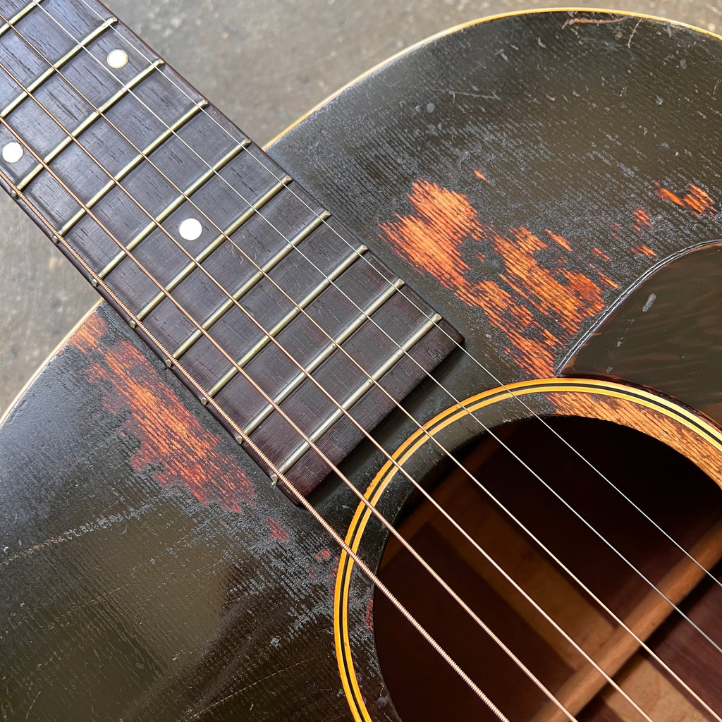 1934 Gibson Jumbo Flattop Vintage Acoustic Guitar - Sunburst - Fretboard Extension