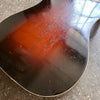 1934 Gibson Jumbo Flattop Vintage Acoustic Guitar - Sunburst - Back Lower Bout Detail