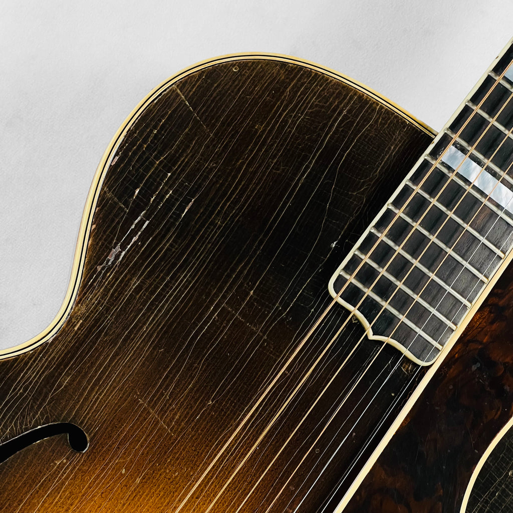 1935 D'Angelico Snakehead 16" Vintage Acoustic Archtop Guitar Sunburst - 3