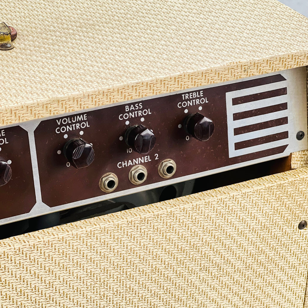 Danelectro Twin Twelve Series D Model 98 2x12" Combo 1950s - Cream - 11