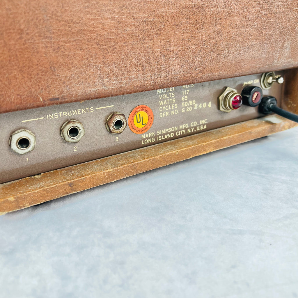 1950s Masco MU-5 1x6" Vintage Tube Combo Amplifier Brown - 8