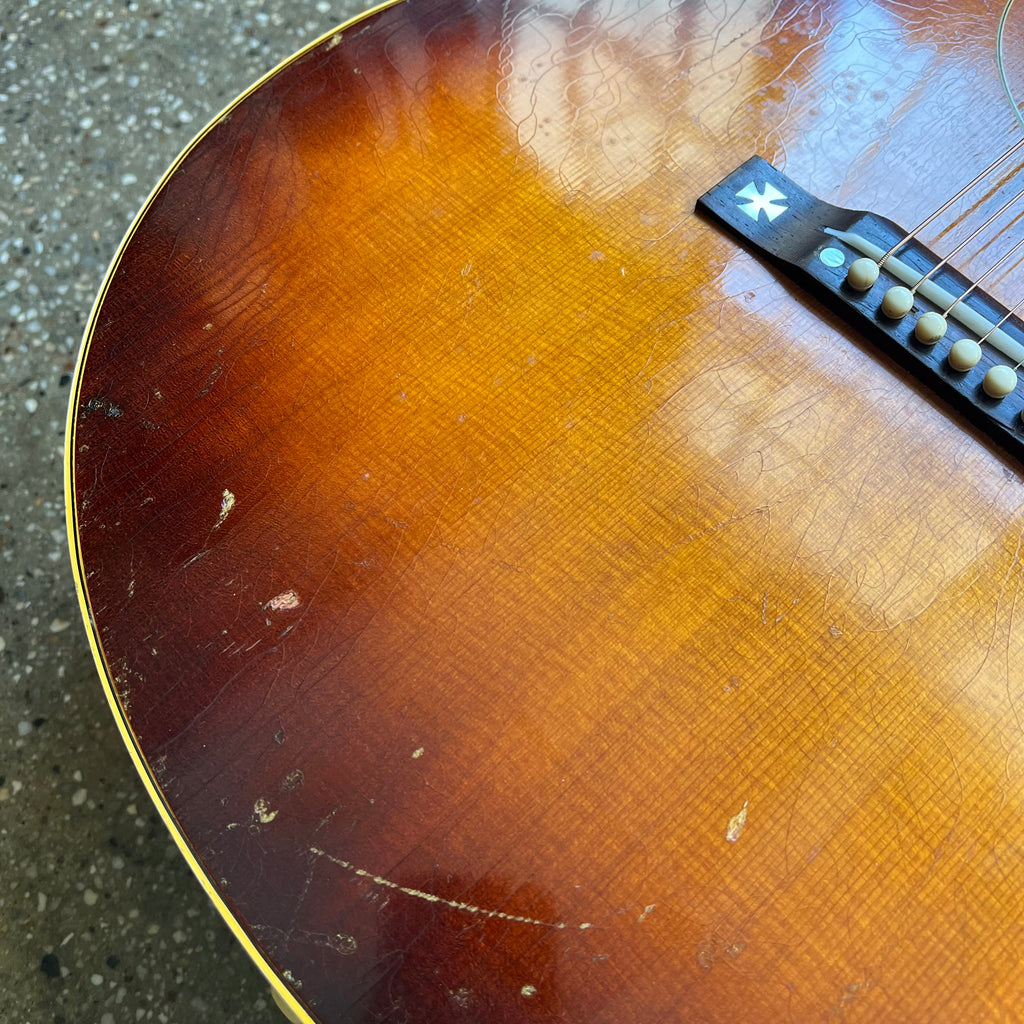 1953 Gibson J-185 Vintage Acoustic Guitar - Sunburst - 5