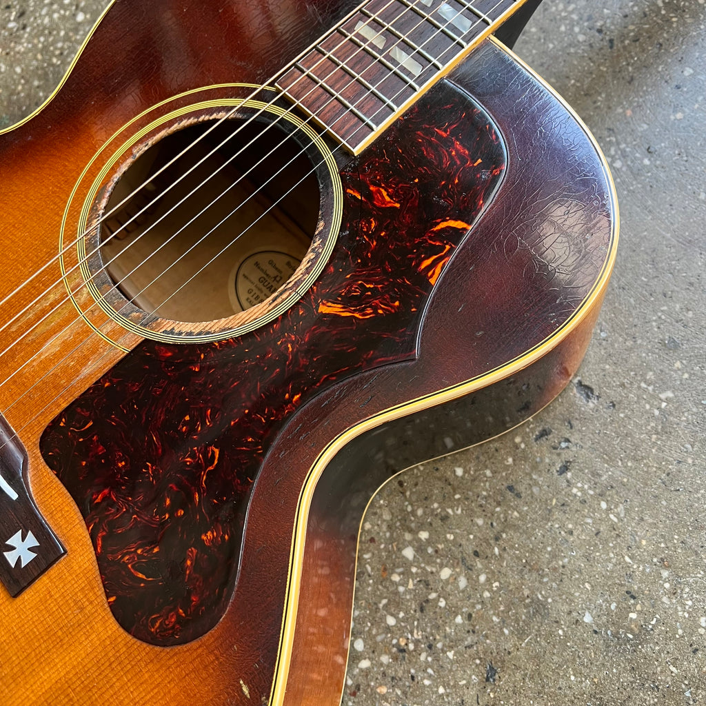 1953 Gibson J-185 Vintage Acoustic Guitar - Sunburst - 7