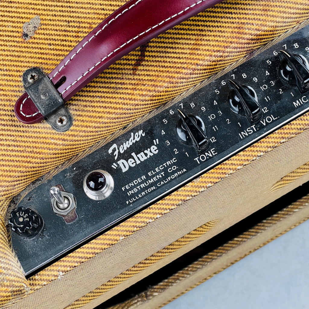 1954 Fender Deluxe Amplifier 5D3 Wide Panel - Tweed - 9
