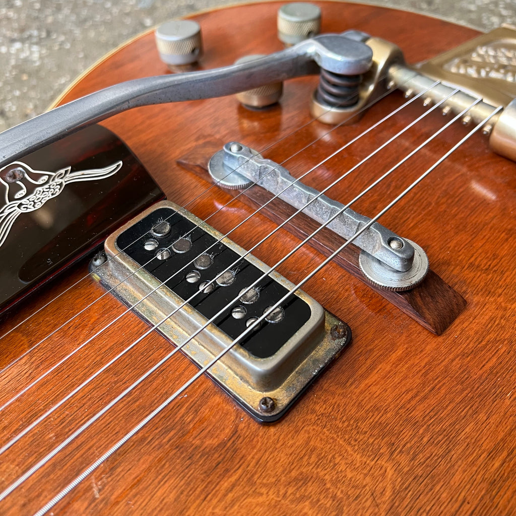 1955 Gretsch PX6130-V Roundup Western Orange Vintage Electric Guitar with Fixed Arm Bigsby - 15