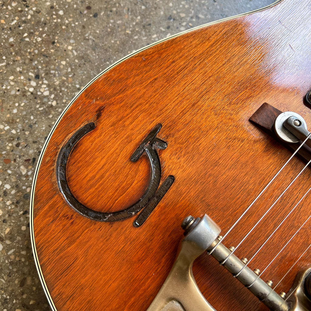 1955 Gretsch PX6130-V Roundup Western Orange Vintage Electric Guitar with Fixed Arm Bigsby - 4