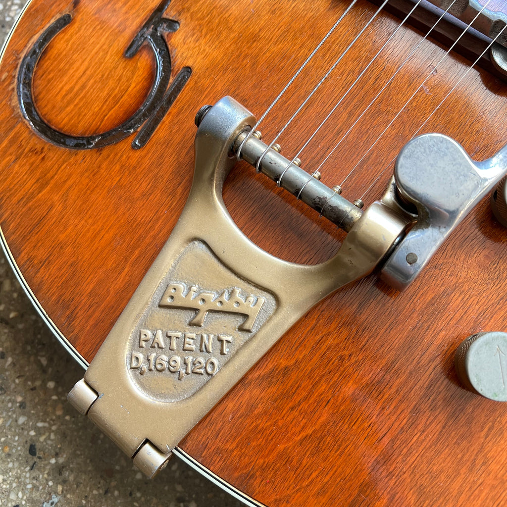 1955 Gretsch PX6130-V Roundup Western Orange Vintage Electric Guitar with Fixed Arm Bigsby - 5