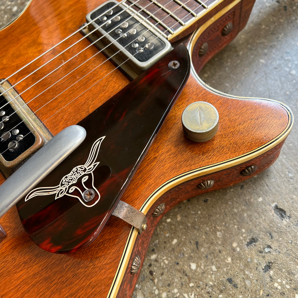 1955 Gretsch PX6130-V Roundup Western Orange Vintage Electric Guitar with Fixed Arm Bigsby - 7