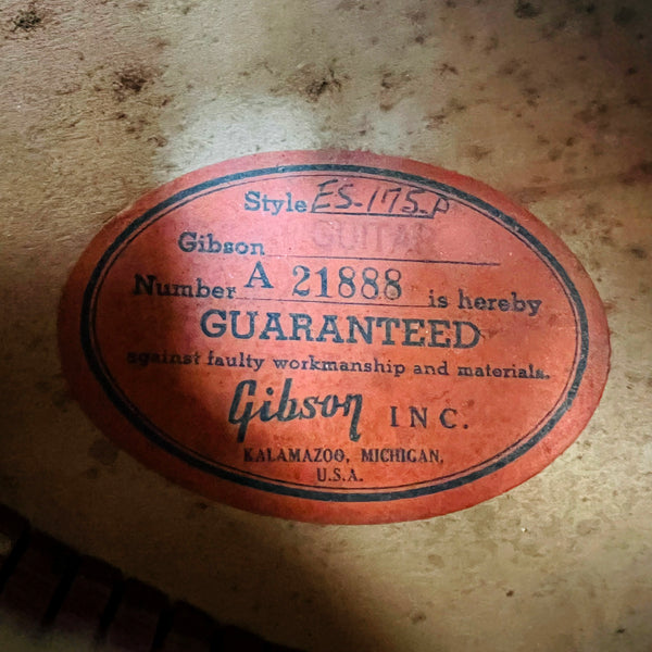 1955 Gibson ES-175DN Archtop Hollow Body Vintage Electric Guitar Dual Pickup Natural Blonde Bigsby - 18