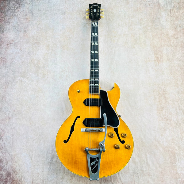 1955 Gibson ES-175DN Archtop Hollow Body Vintage Electric Guitar Dual Pickup Natural Blonde Bigsby - 2