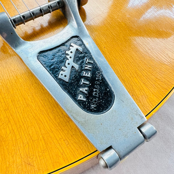 1955 Gibson ES-175DN Archtop Hollow Body Vintage Electric Guitar Dual Pickup Natural Blonde Bigsby - 21
