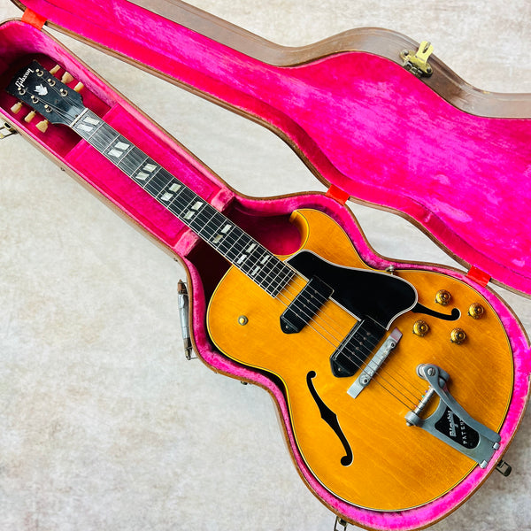 1955 Gibson ES-175DN Archtop Hollow Body Vintage Electric Guitar Dual Pickup Natural Blonde Bigsby - 25