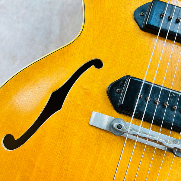 1955 Gibson ES-175DN Archtop Hollow Body Vintage Electric Guitar Dual Pickup Natural Blonde Bigsby - 3