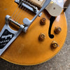 1956 Gibson ES-295 Hollow Body Vintage Electric Guitar All Gold with Fixed Arm Bigsby - 5
