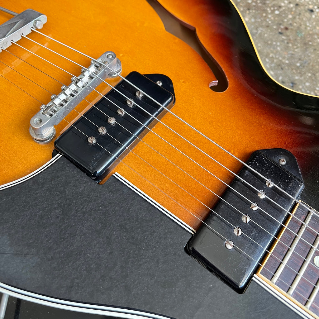 1959 Gibson ES-330TD Sunburst Thinline Hollow Body Vintage Electric Guitar with Stone Case - 10