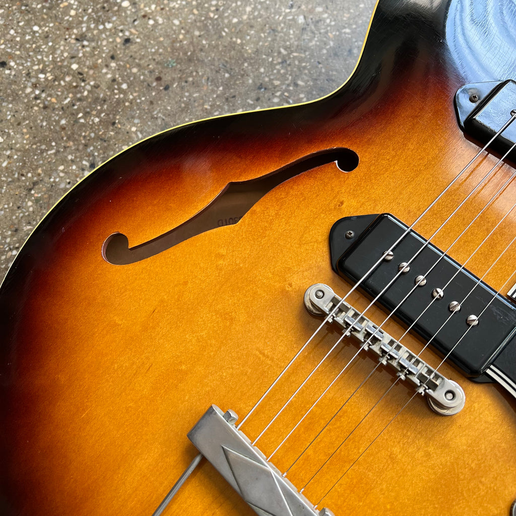 1959 Gibson ES-330TD Sunburst Thinline Hollow Body Vintage Electric Guitar with Stone Case - 4