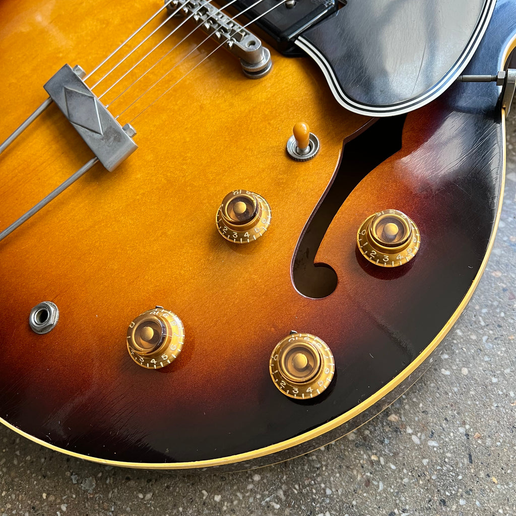 1959 Gibson ES-330TD Sunburst Thinline Hollow Body Vintage Electric Guitar with Stone Case - 6