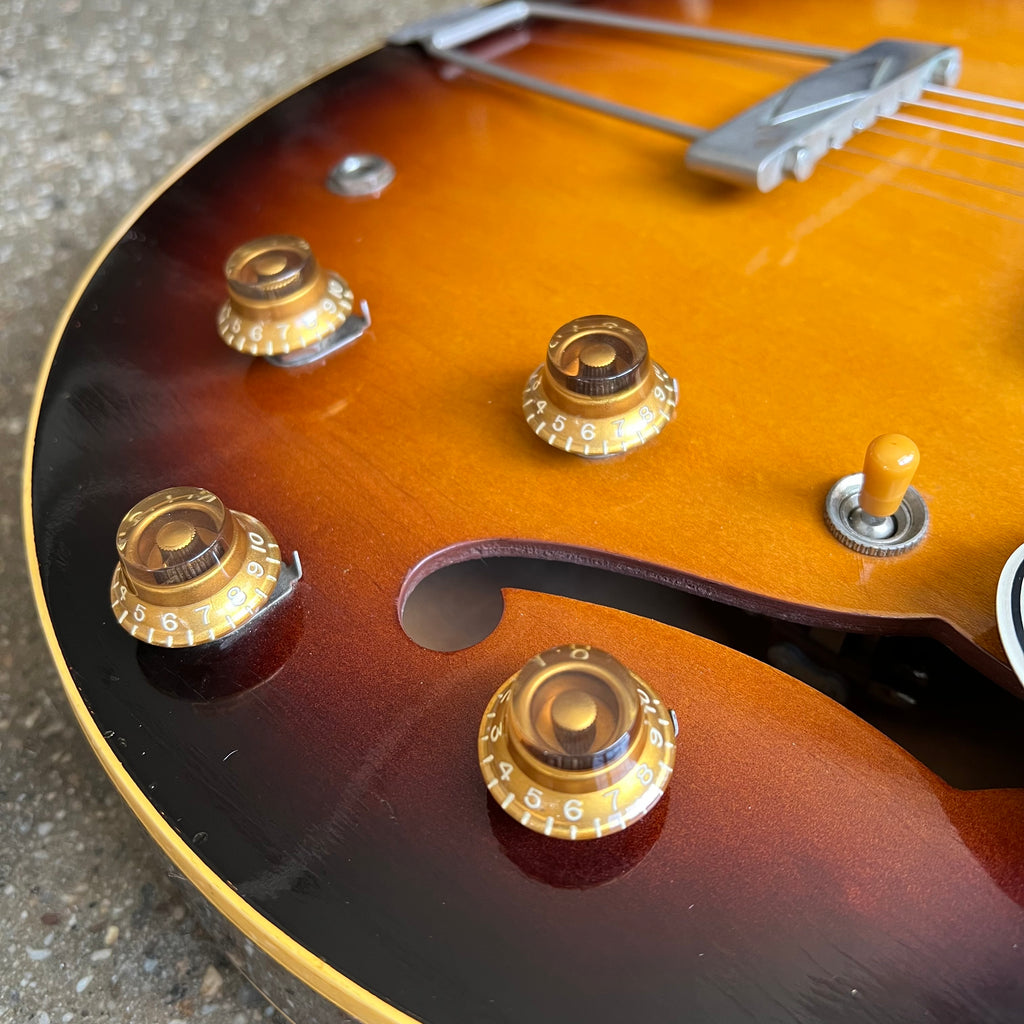 1959 Gibson ES-330TD Sunburst Thinline Hollow Body Vintage Electric Guitar with Stone Case - 9