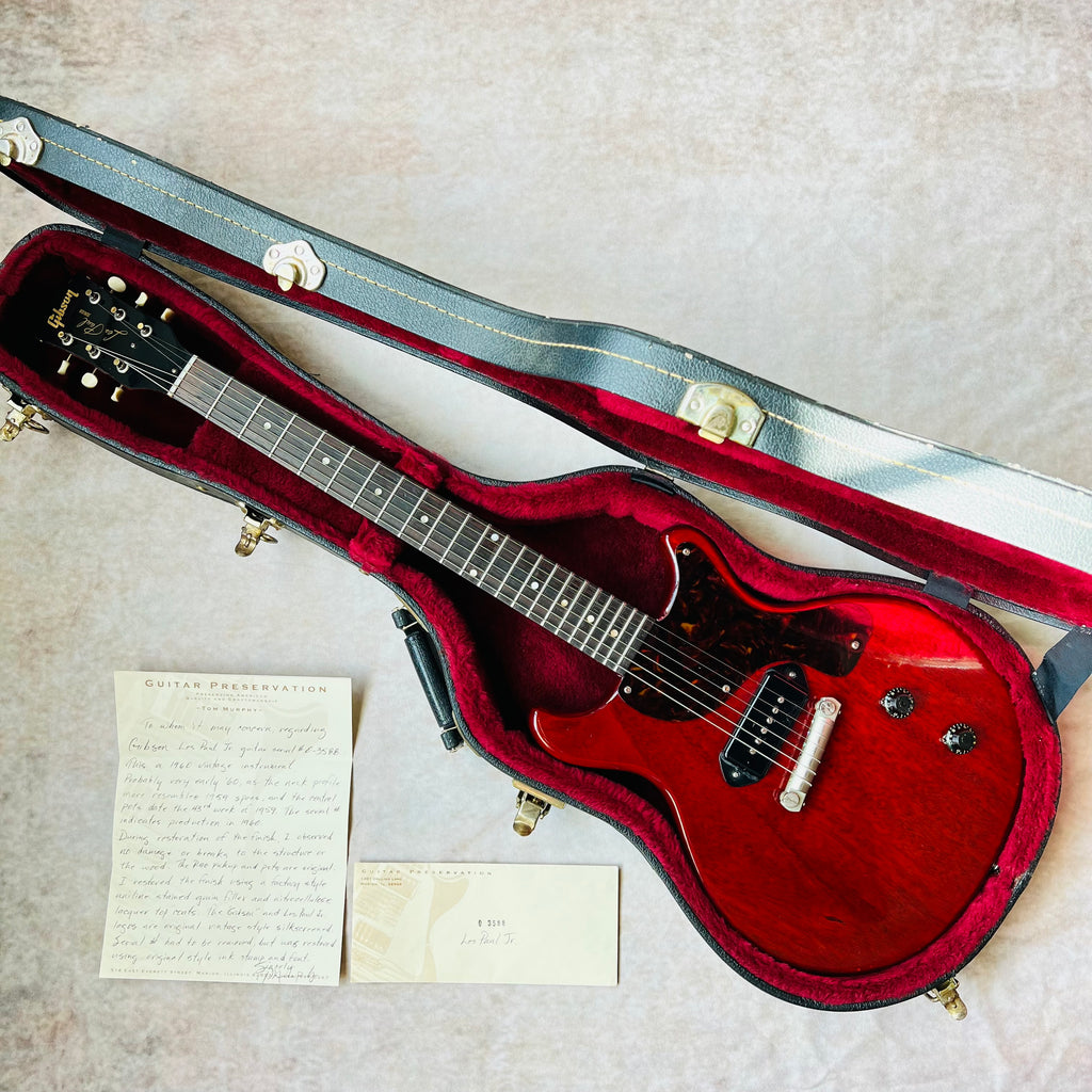 1960 Gibson Les Paul Junior Double Cutaway Cherry Vintage Electric Guitar Tom Murphy Refin - 27