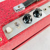 1960s Teisco 71R 1x6" Vintage Guitar Combo Tube Amplifier Tremolo Reverb Jensen - Red - 9