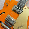 1962 Gretsch 6120 Chet Atkins Hollowbody Thinline Vintage Electric Guitar - Western Orange - 10