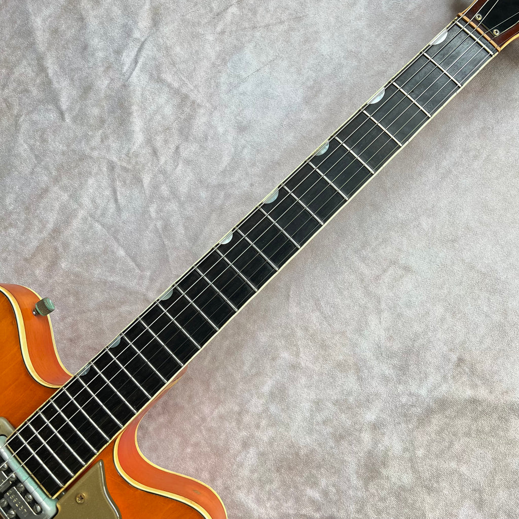 1962 Gretsch 6120 Chet Atkins Hollowbody Thinline Vintage Electric Guitar - Western Orange - 13