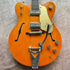 1962 Gretsch 6120 Chet Atkins Hollowbody Thinline Vintage Electric Guitar - Western Orange - 1