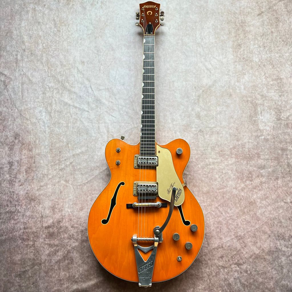 1962 Gretsch 6120 Chet Atkins Hollowbody Thinline Vintage Electric Guitar - Western Orange - 2