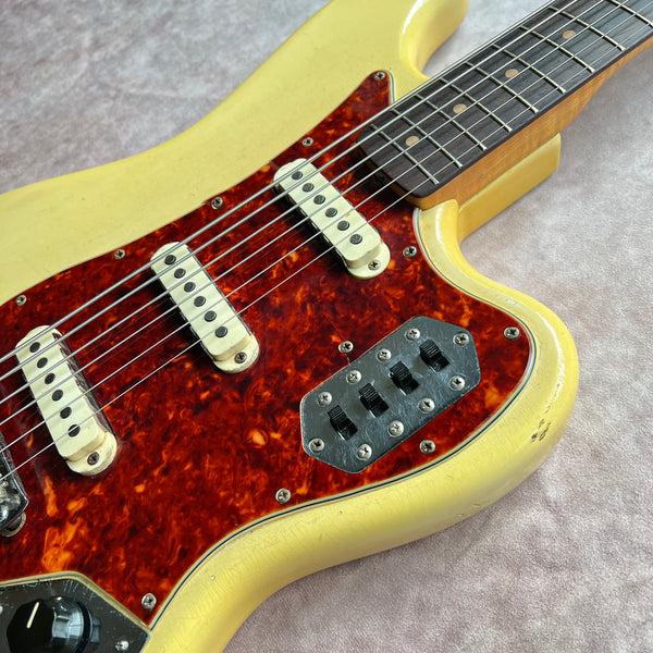 1963 Fender Bass VI Blonde Ash Body Flame Maple Neck Vintage Electric Bass Guitar - 8