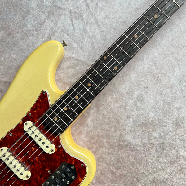 1963 Fender Bass VI Blonde Ash Body Flame Maple Neck Vintage Electric Bass Guitar - 15