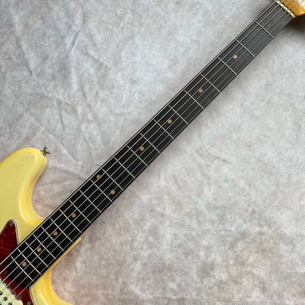 1963 Fender Bass VI Blonde Ash Body Flame Maple Neck Vintage Electric Bass Guitar - 16