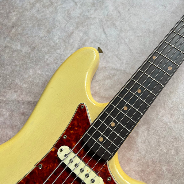 1963 Fender Bass VI Blonde Ash Body Flame Maple Neck Vintage Electric Bass Guitar - 3