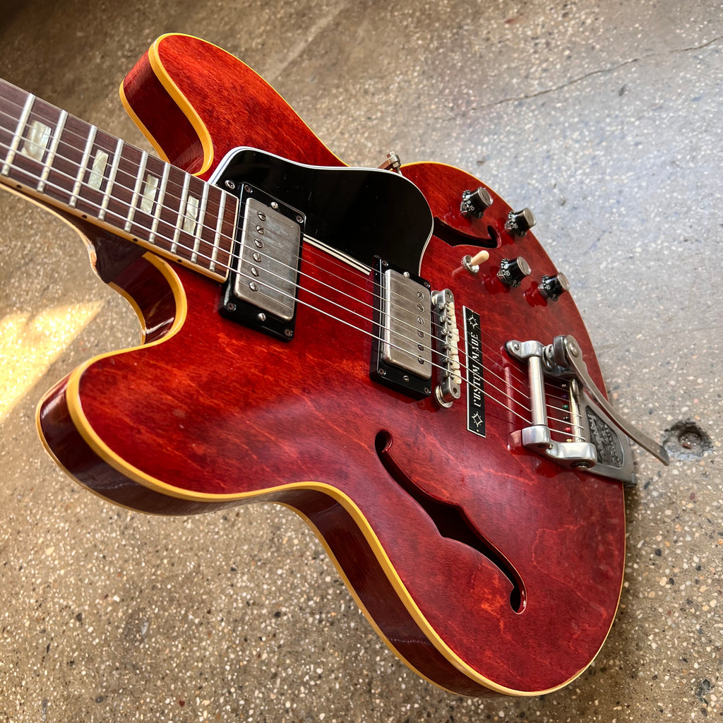 1963 Gibson ES-335TD Semi-Hollow Vintage Electric Guitar with Bigsby Cherry - 23