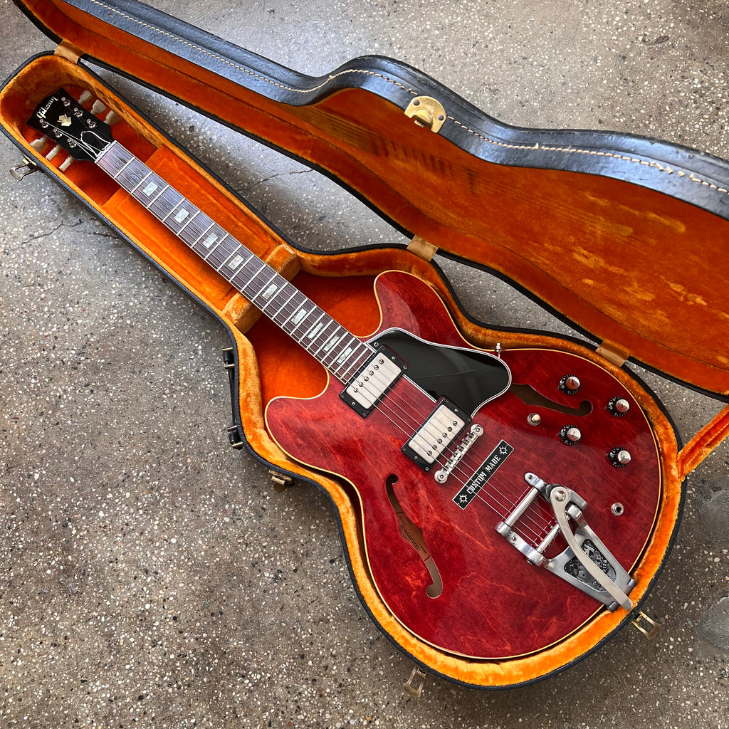 1963 Gibson ES-335TD Semi-Hollow Vintage Electric Guitar with Bigsby Cherry - 25