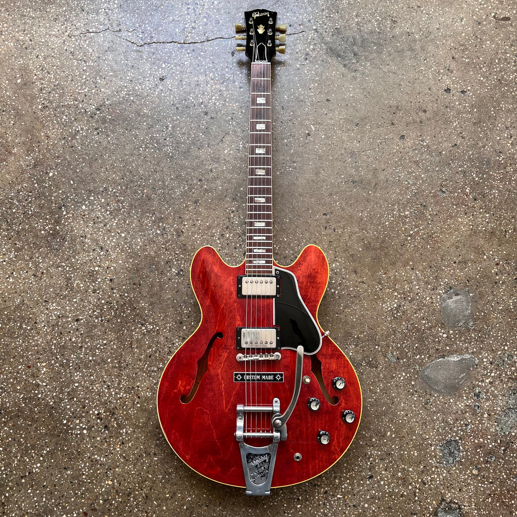 1963 Gibson ES-335TD Semi-Hollow Vintage Electric Guitar with Bigsby Cherry - 2